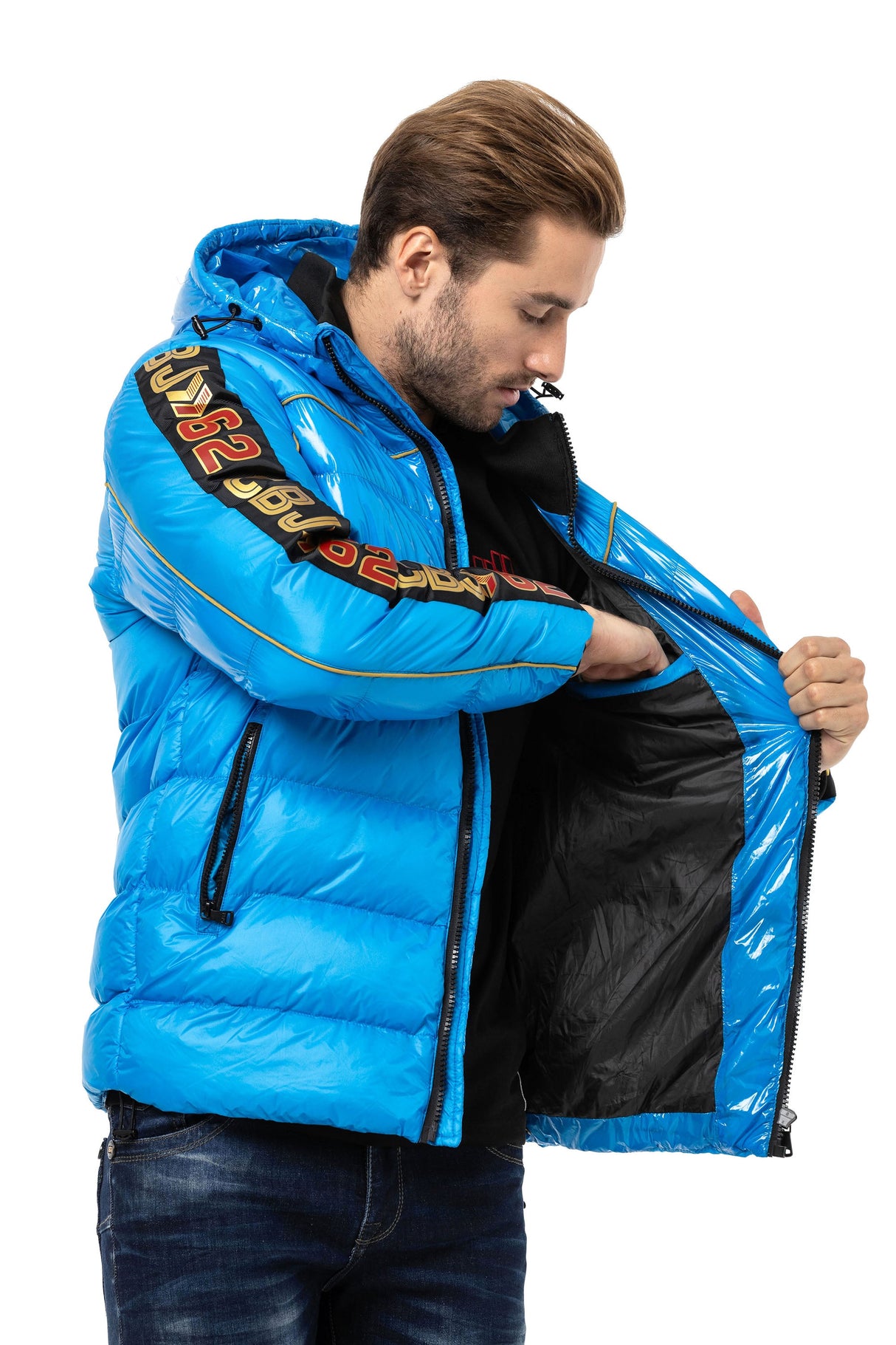 CM218 Men's Winter Jacket – Stylish coat with striking details & sporty cut