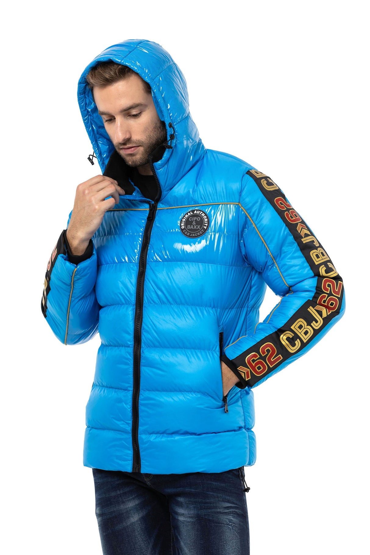 CM218 Men's Winter Jacket – Stylish coat with striking details & sporty cut