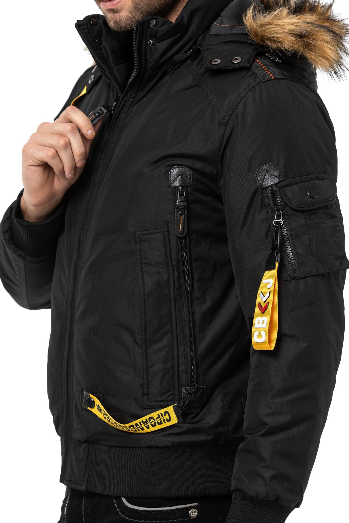 CM220 Men's Winter Bomber Jacket – Extra warm & functional | For very cold days with insulated hood