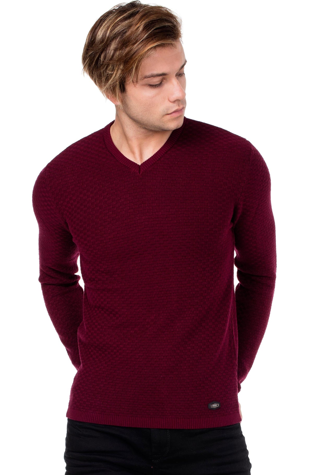 CP169 Men's Sweater – V-Neck Knit Sweater in a Modern Style