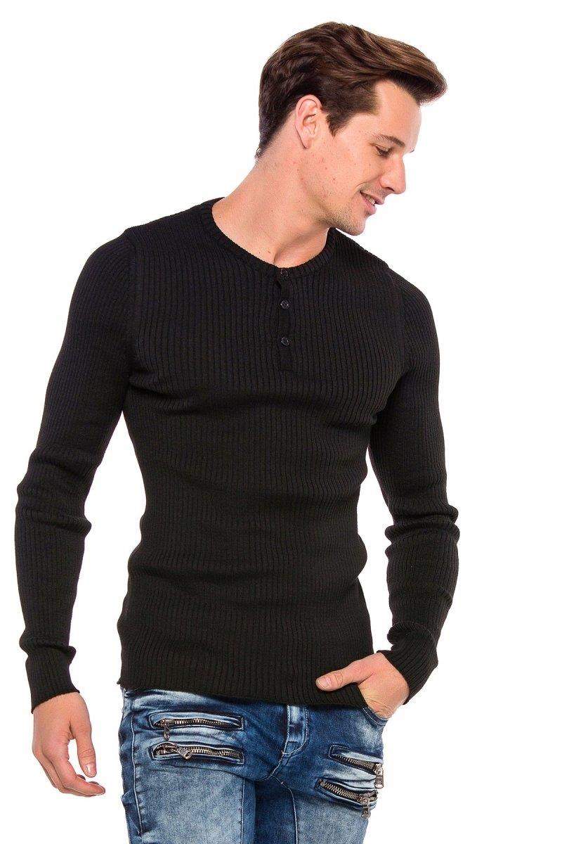CP193 Men's knitted sweater with a sporty silhouette