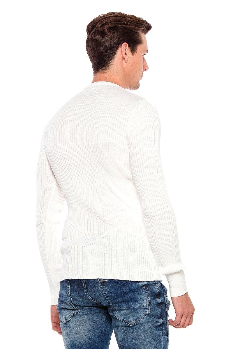 CP193 Men's knitted sweater with a sporty silhouette