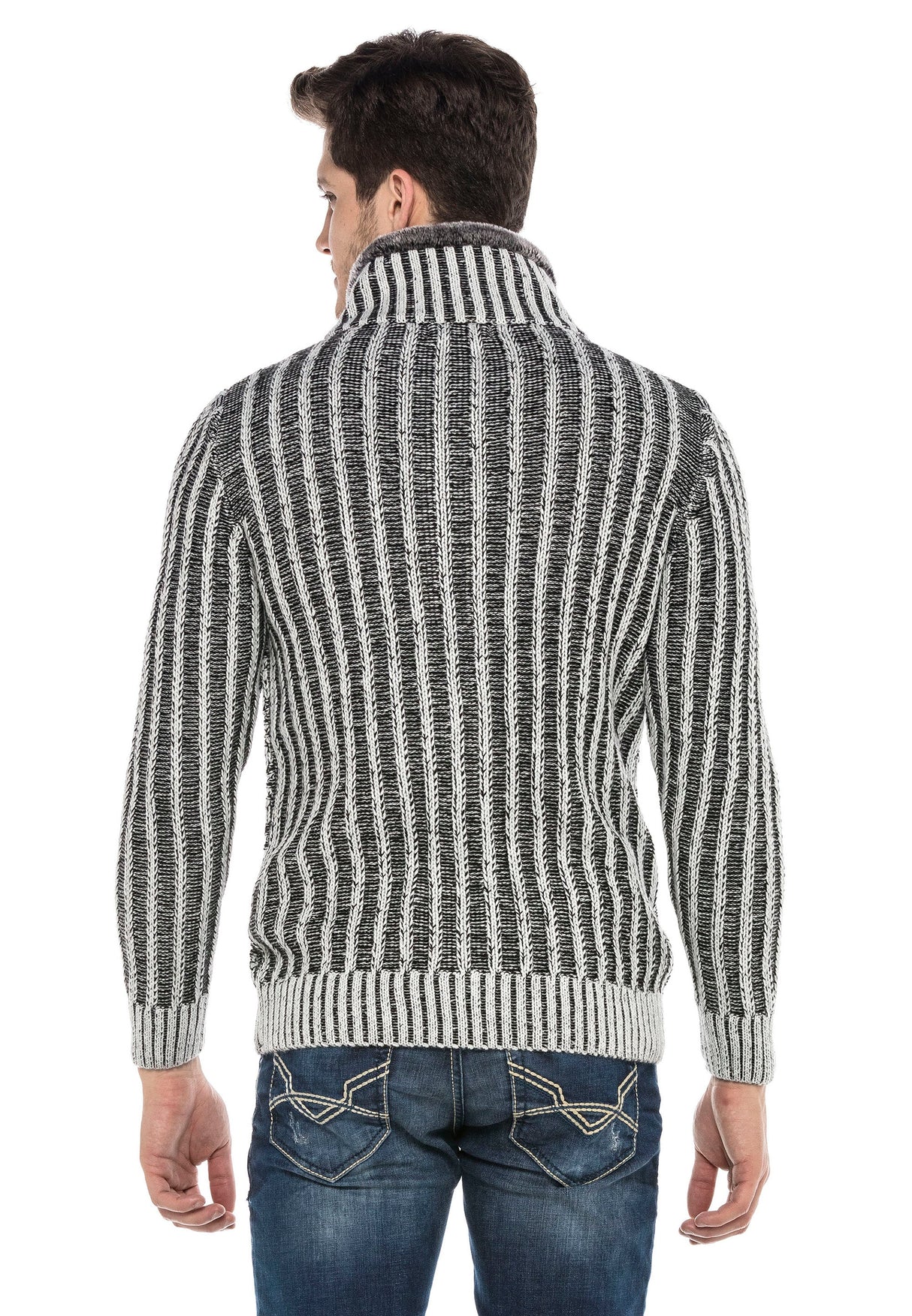 CP213 GREY MEN'S SWEATER