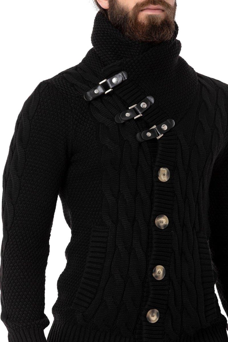 CP265 Men's knitted sweater with trendy shawl collar