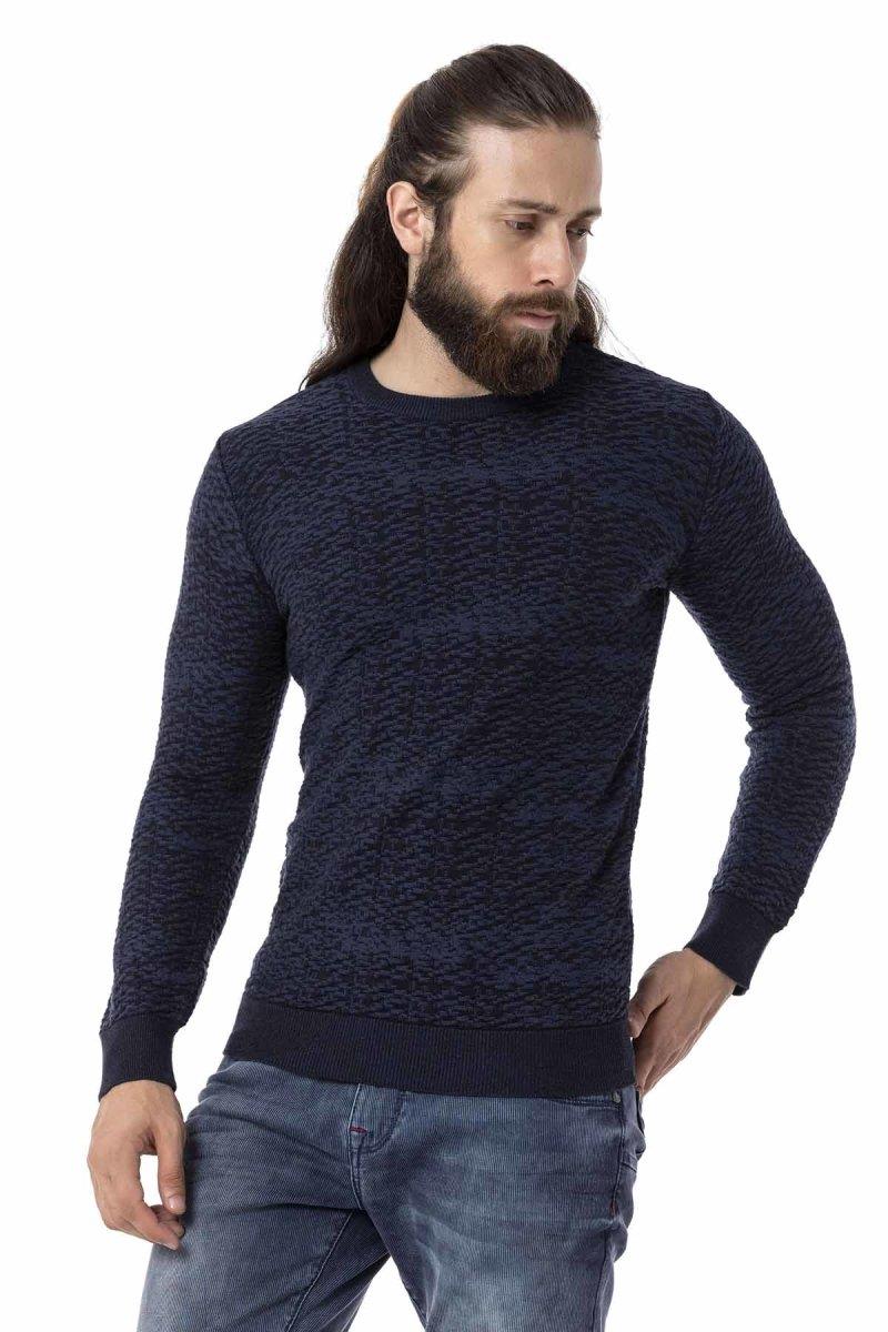 CP272 Men's knitted sweater with modern pattern