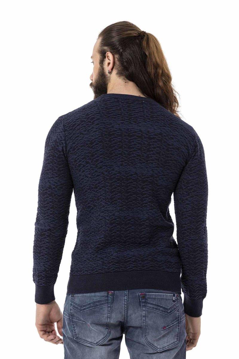 CP272 Men's knitted sweater with modern pattern