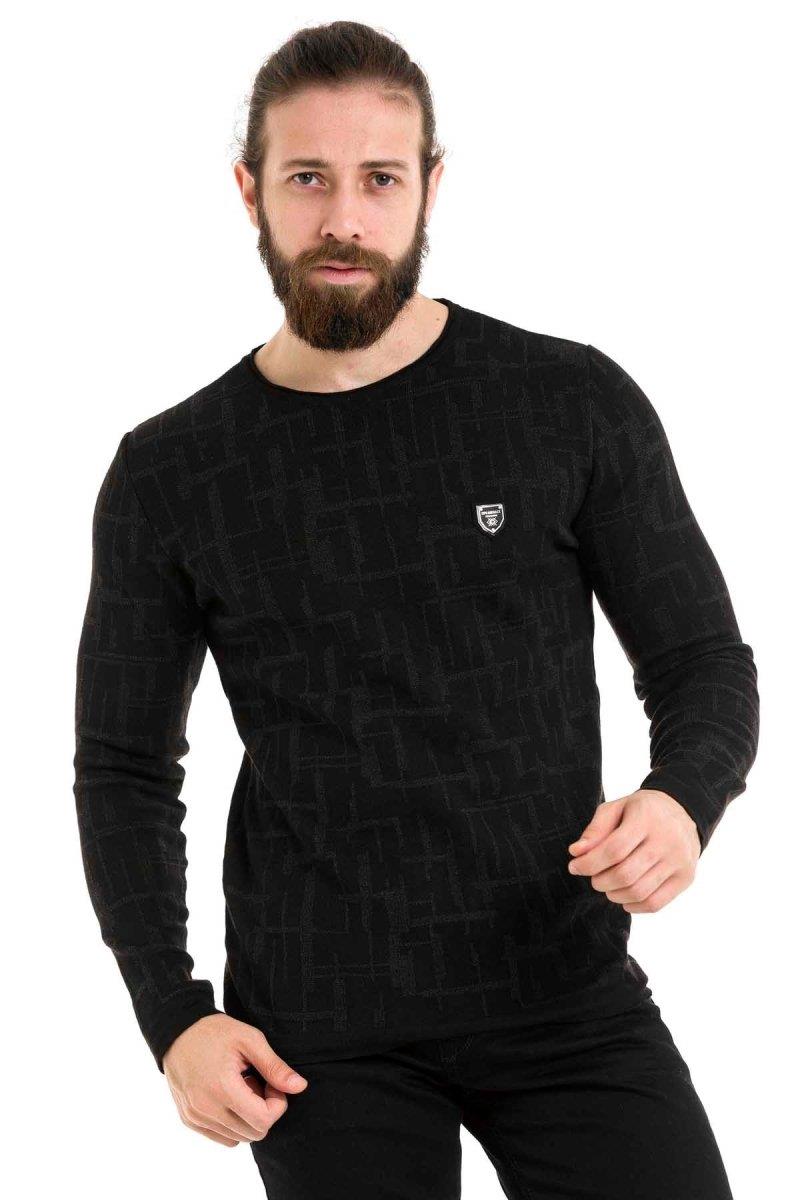 CP277 Men's knitted sweater with modern pattern