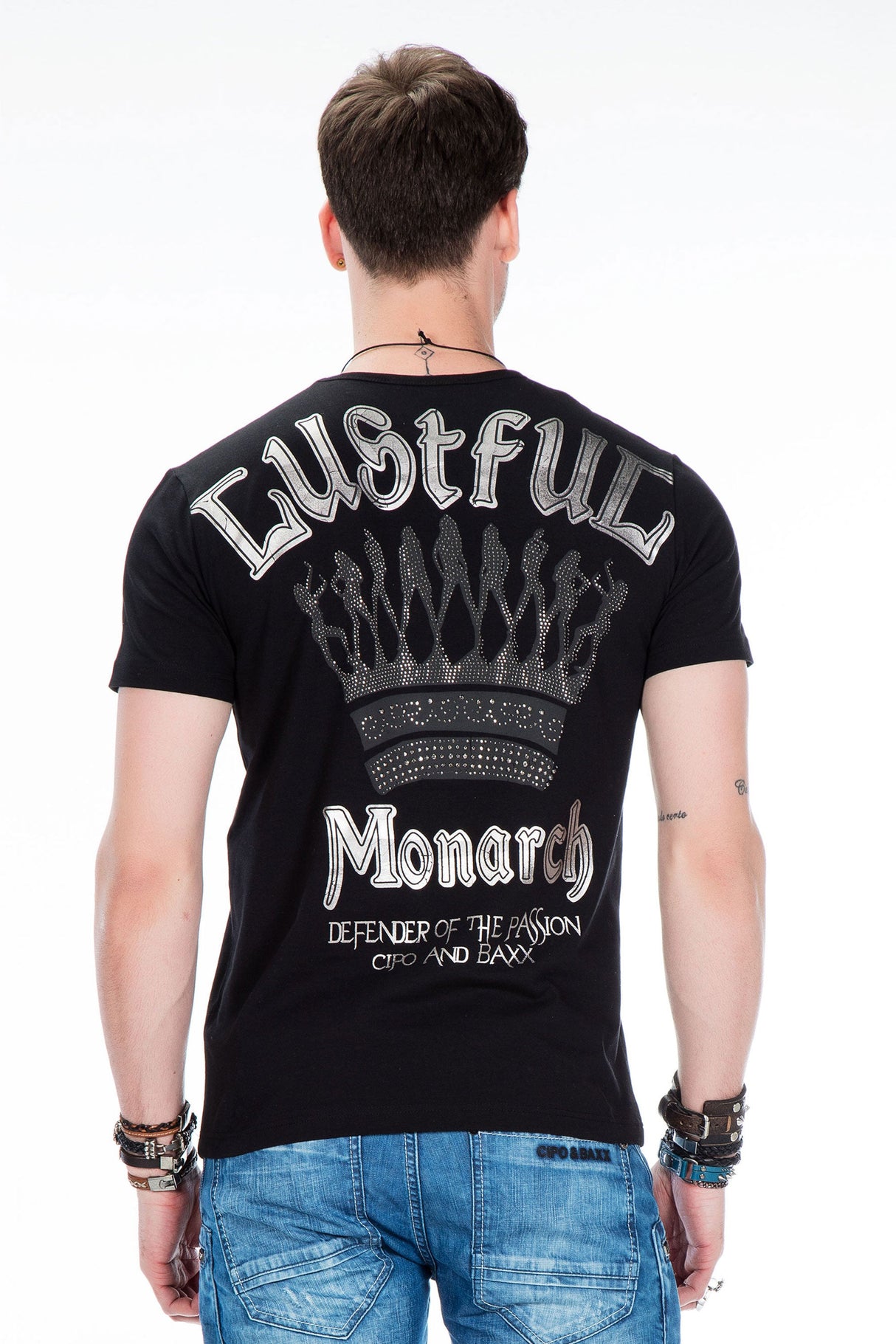 CT377 Men's T-shirt with striking print