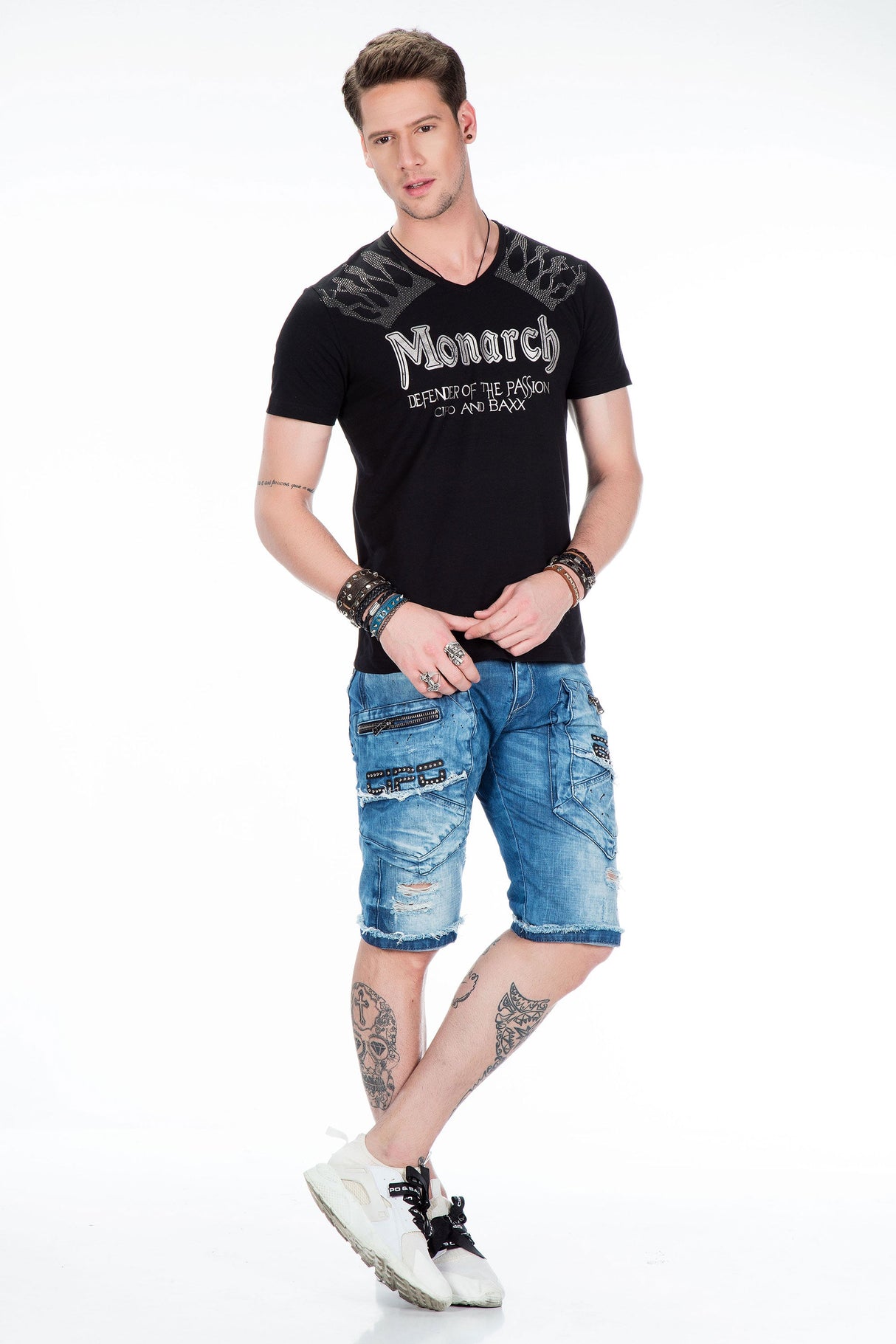 CT377 Men's T-shirt with striking print