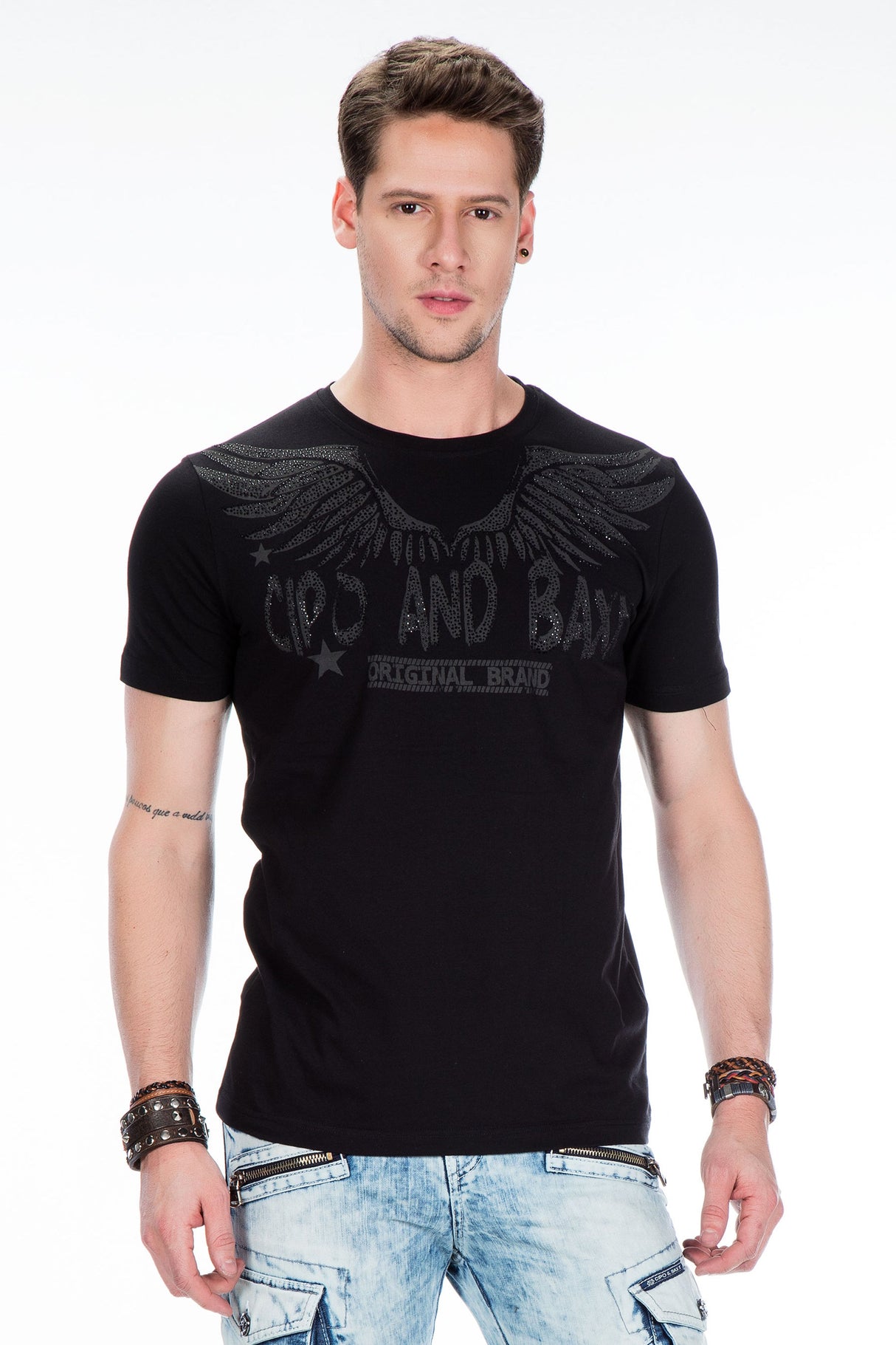 CT411 Men's T-shirt with gemstone print