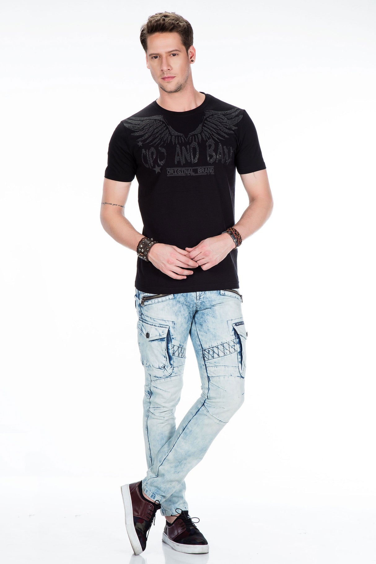 CT411 Men's T-shirt with gemstone print