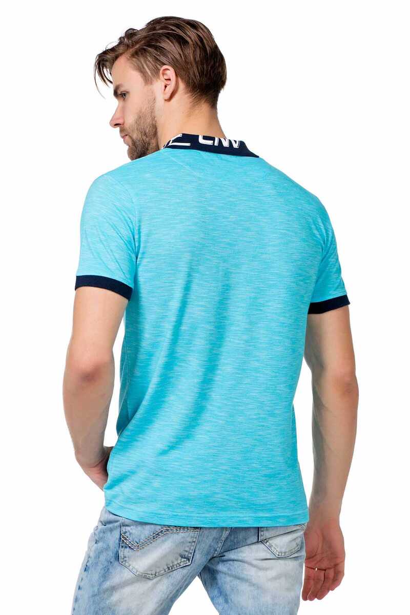 CT416 Men's polo shirt with logo print on the collar