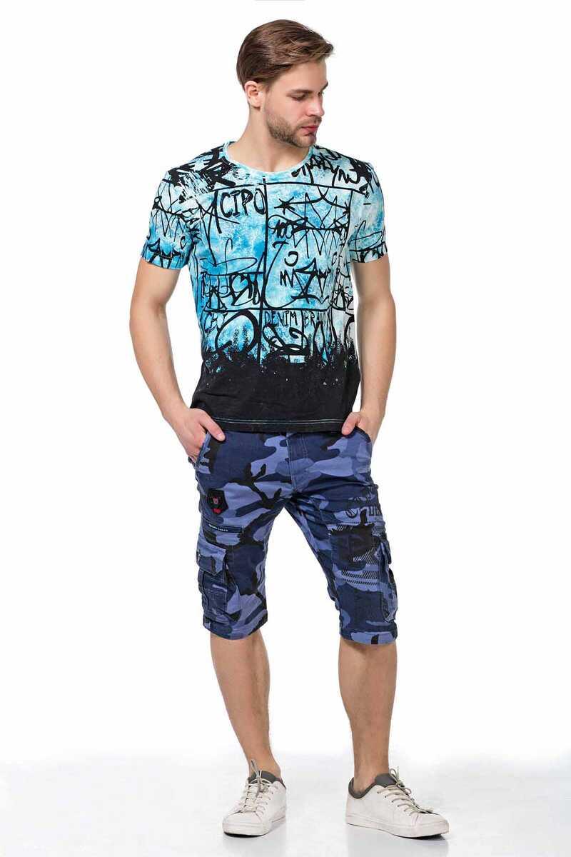 CT456 Men's T-shirt with casual all-over print
