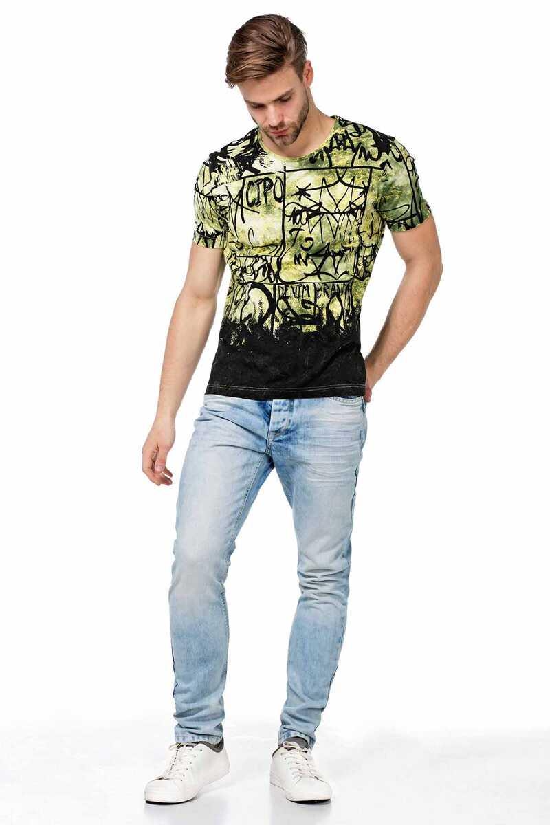 CT456 Men's T-shirt with casual all-over print