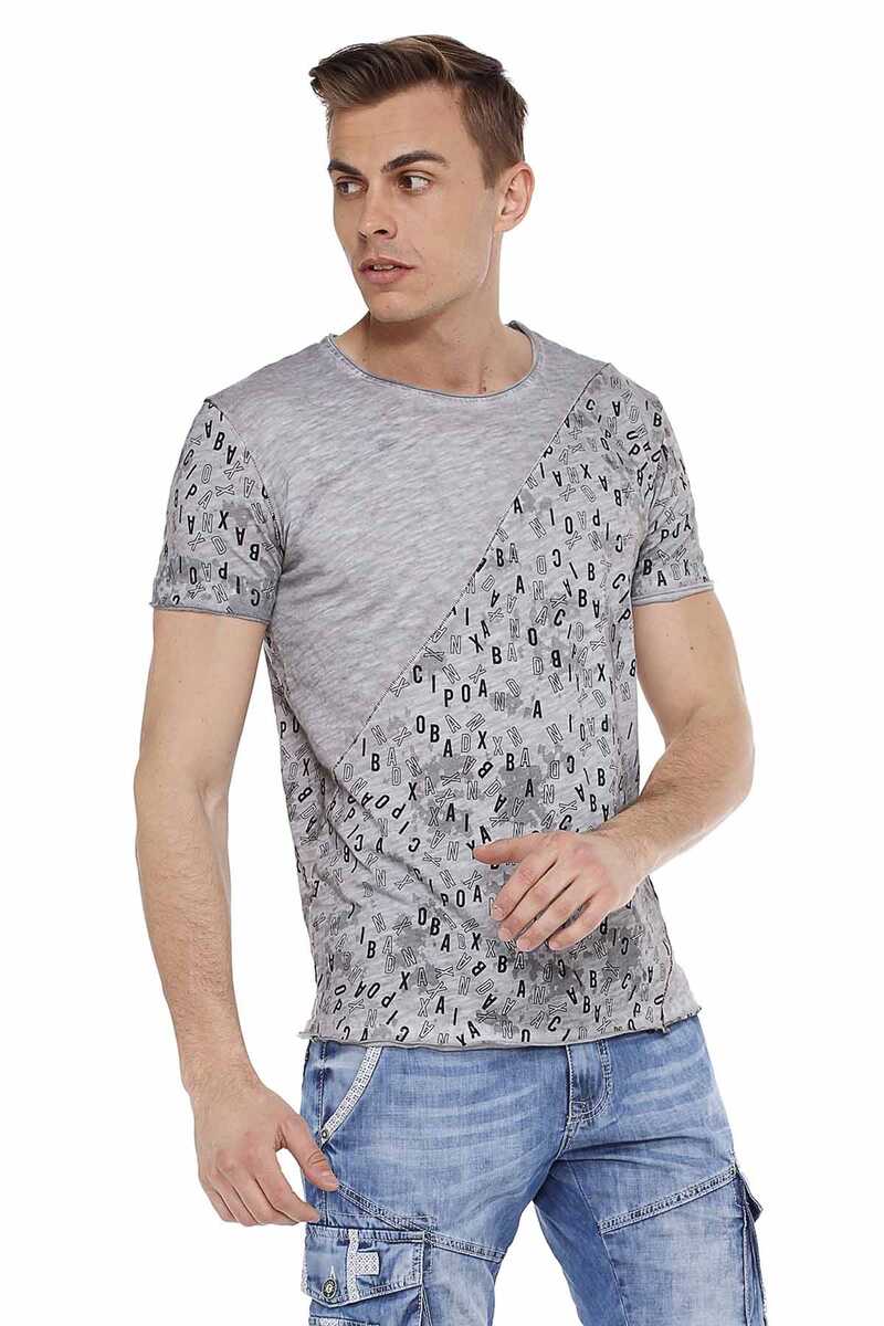 CT469 Men's T-shirt in an asymmetrical look