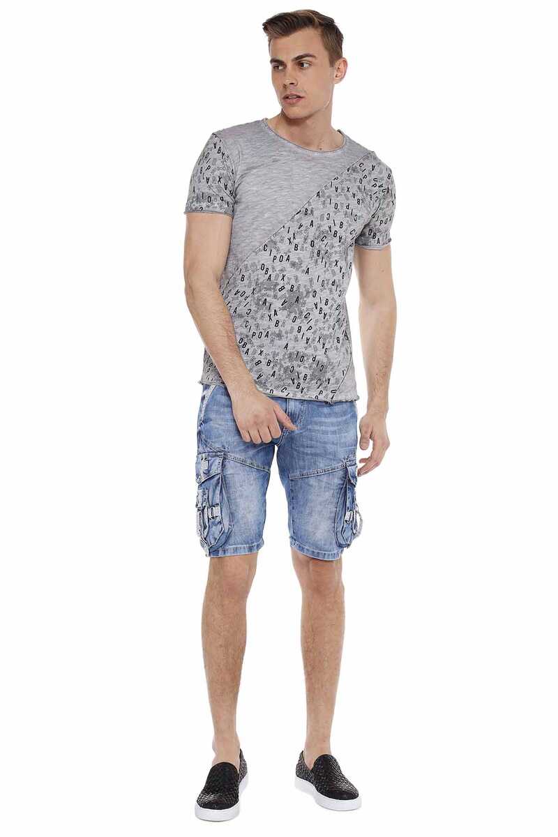 CT469 Men's T-shirt in an asymmetrical look
