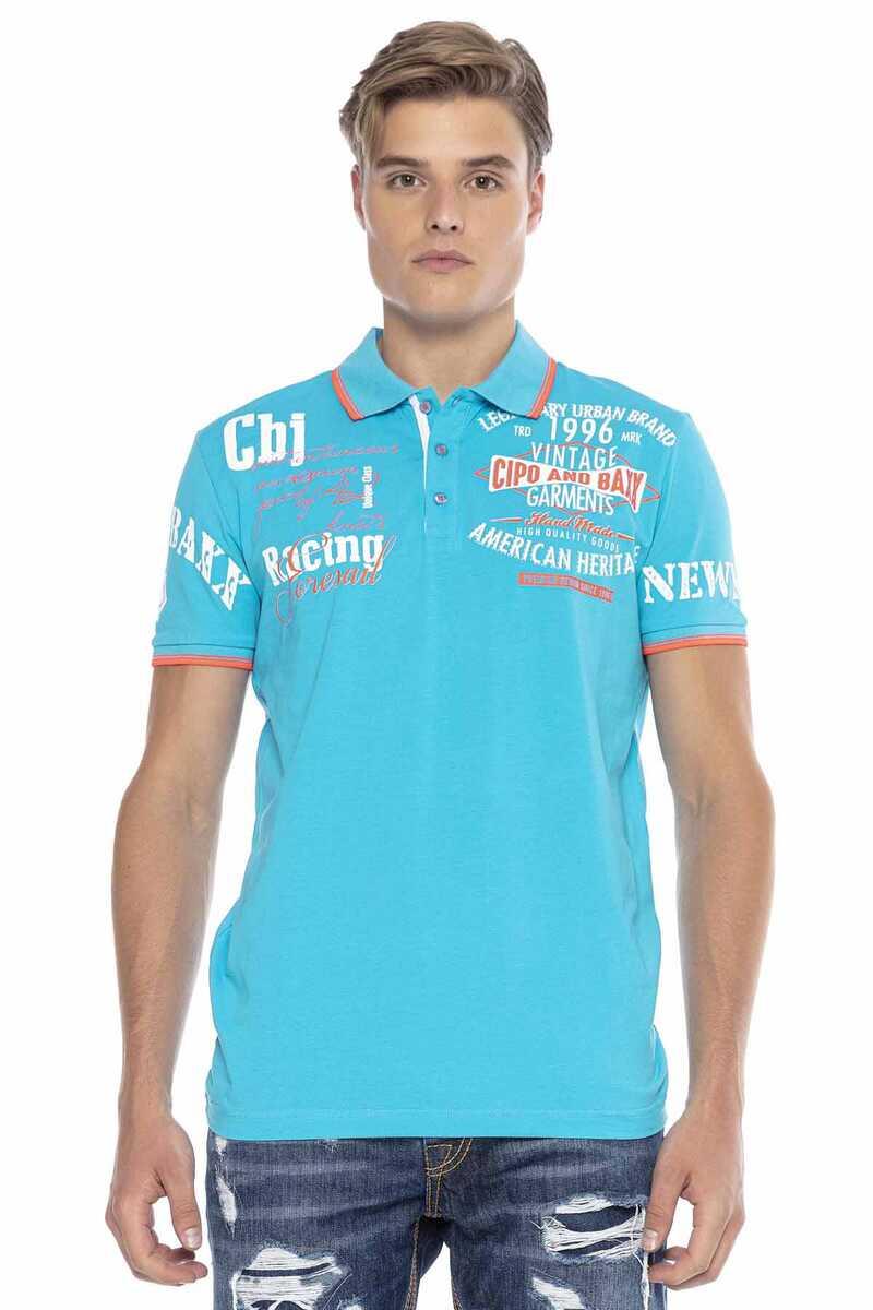 CT603 Men's polo shirt with trendy print
