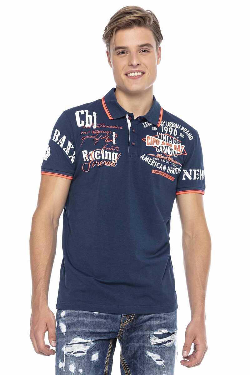 CT603 Men's polo shirt with trendy print