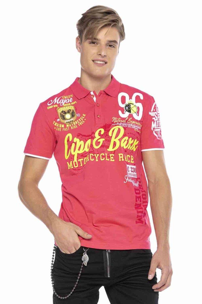 CT604 Men's polo shirt with casual prints