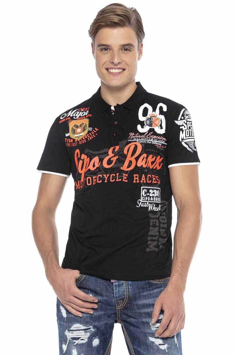CT604 Men's polo shirt with casual prints
