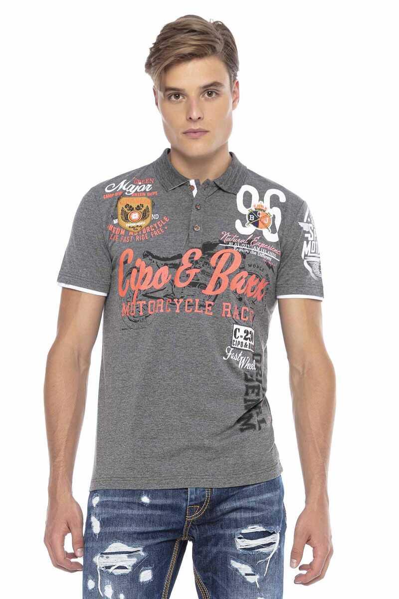 CT604 Men's polo shirt with casual prints