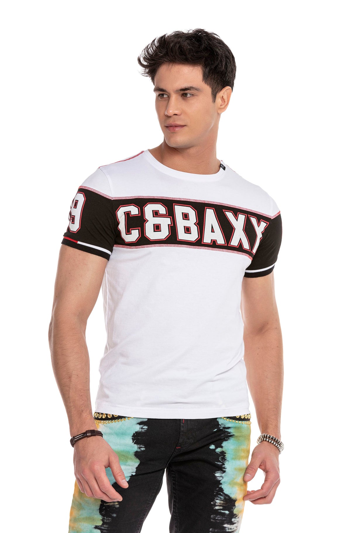 CT631 Men's T-shirt with eye-catching print