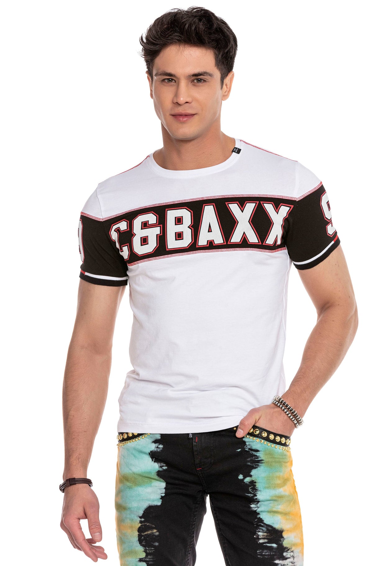 CT631 Men's T-shirt with eye-catching print