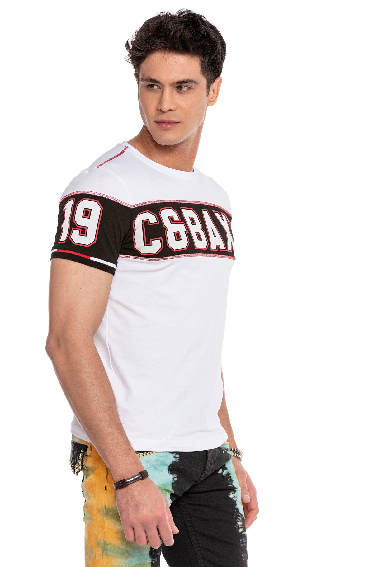 CT631 Men's T-shirt with eye-catching print