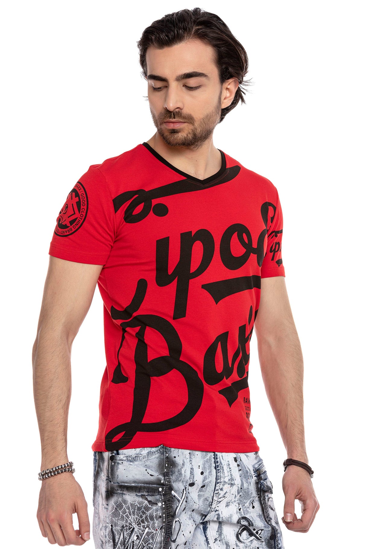 CT635 men's T-shirt with cool brand front print