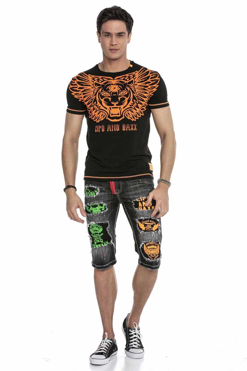 CT644 Men's T-shirt with trendy front print