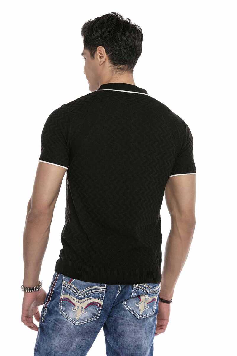 CT652 Men's polo shirt with subtle pattern
