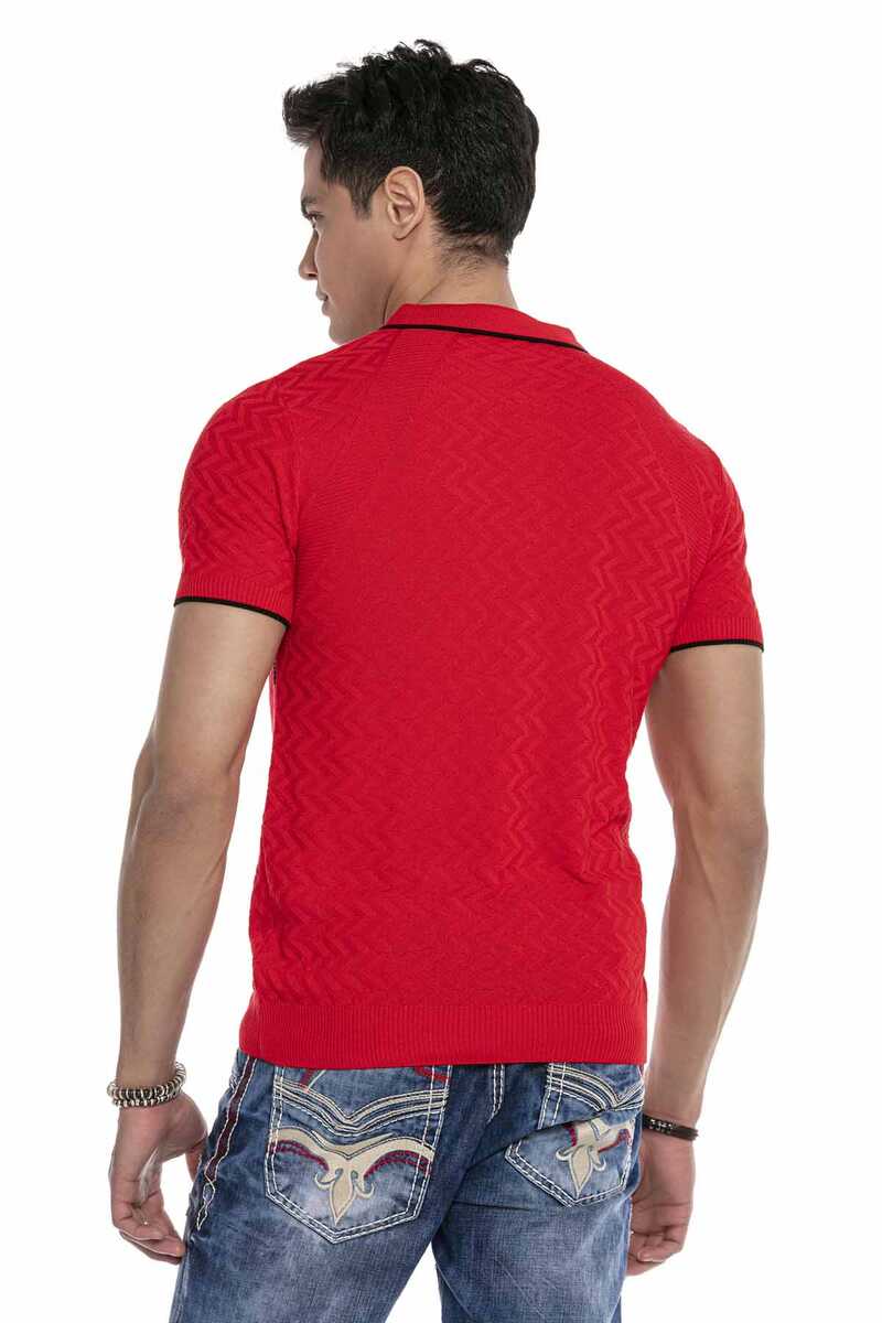 CT652 Men's polo shirt with subtle pattern