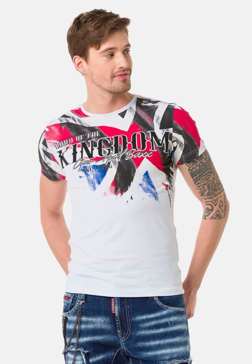 CT683 Men's T-shirt with large front print