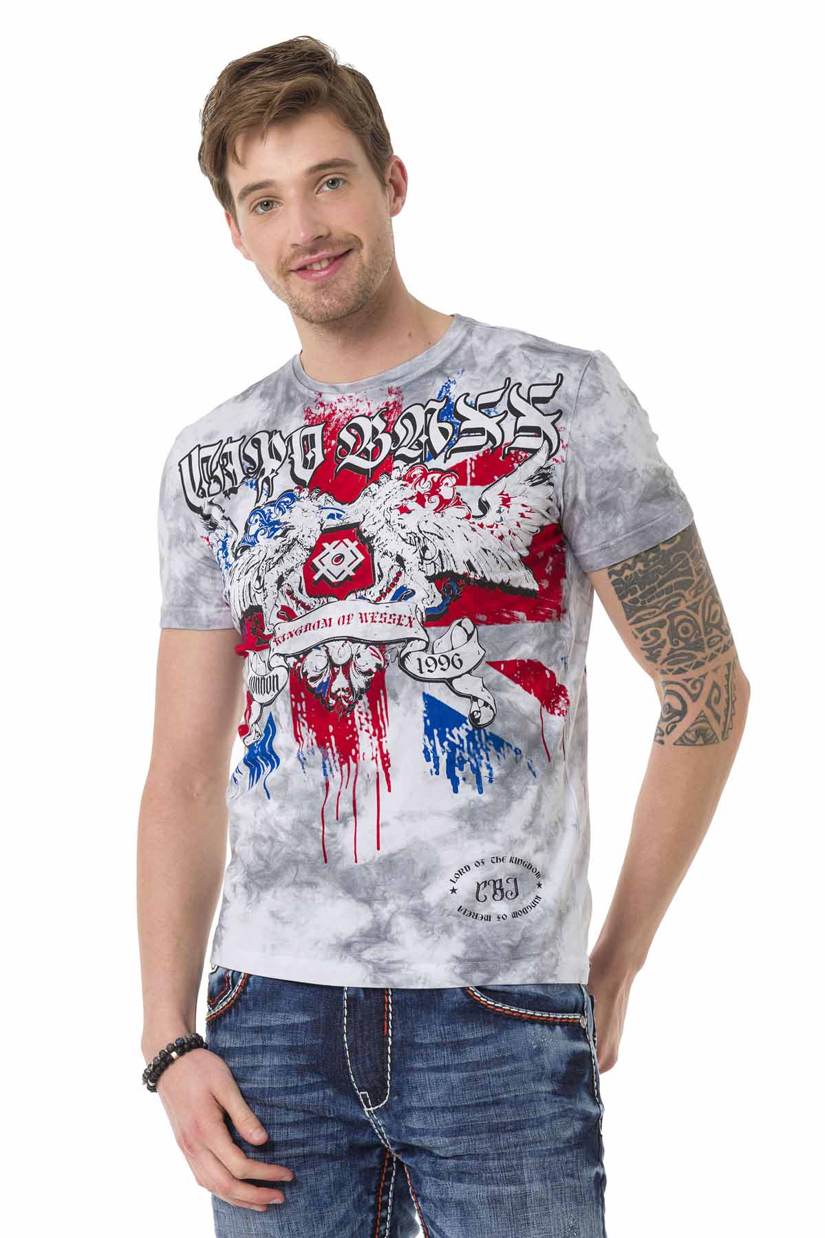 CT694 Men's T-shirt with round neck