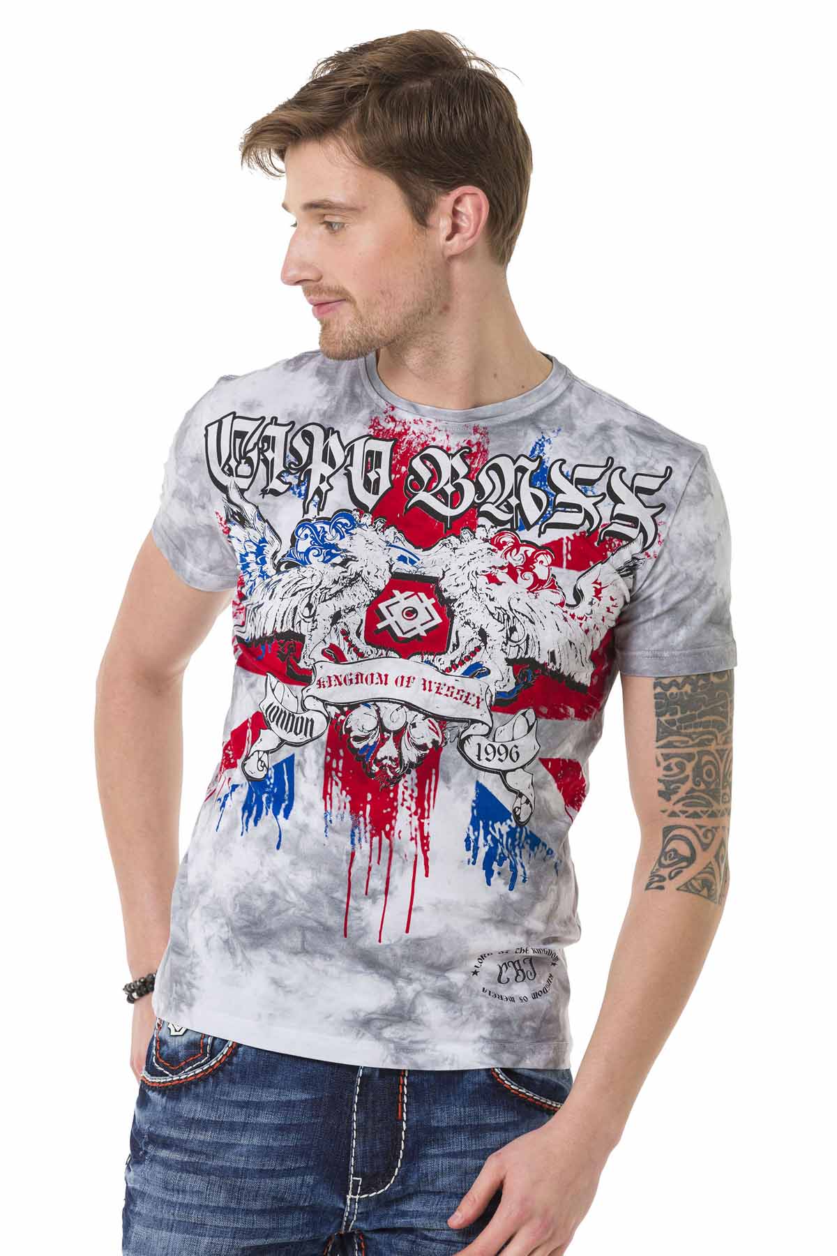 CT694 Men's T-shirt with round neck