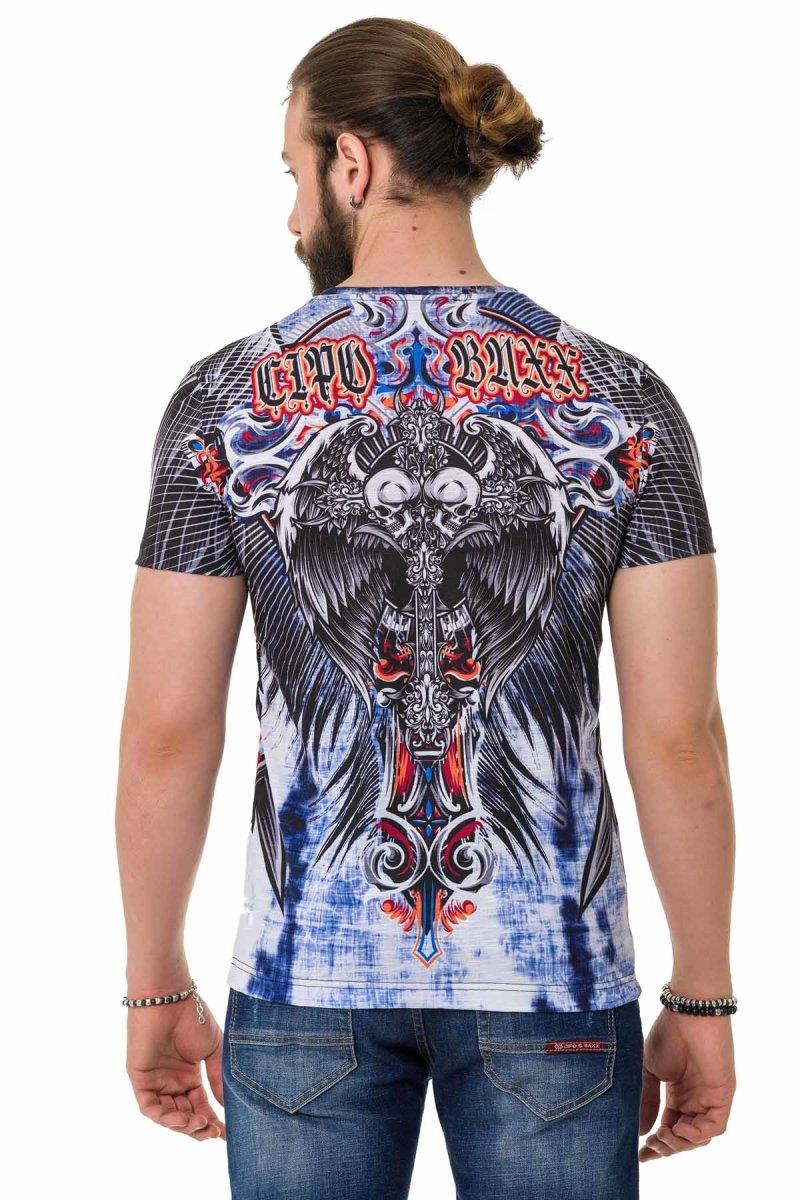 CT710 Men's T-Shirt with patterned laser print