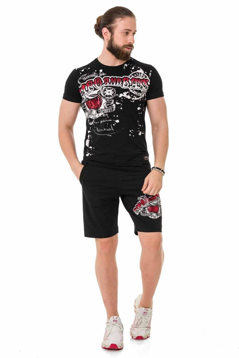 CT713 Men's T-shirt with shiny prints
