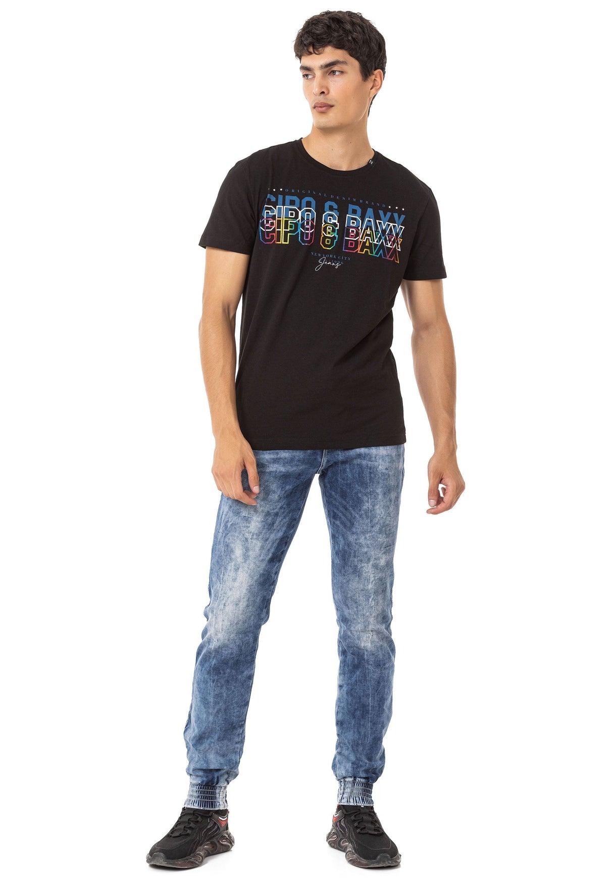 CT717 Men's T-shirt with stylish chest print