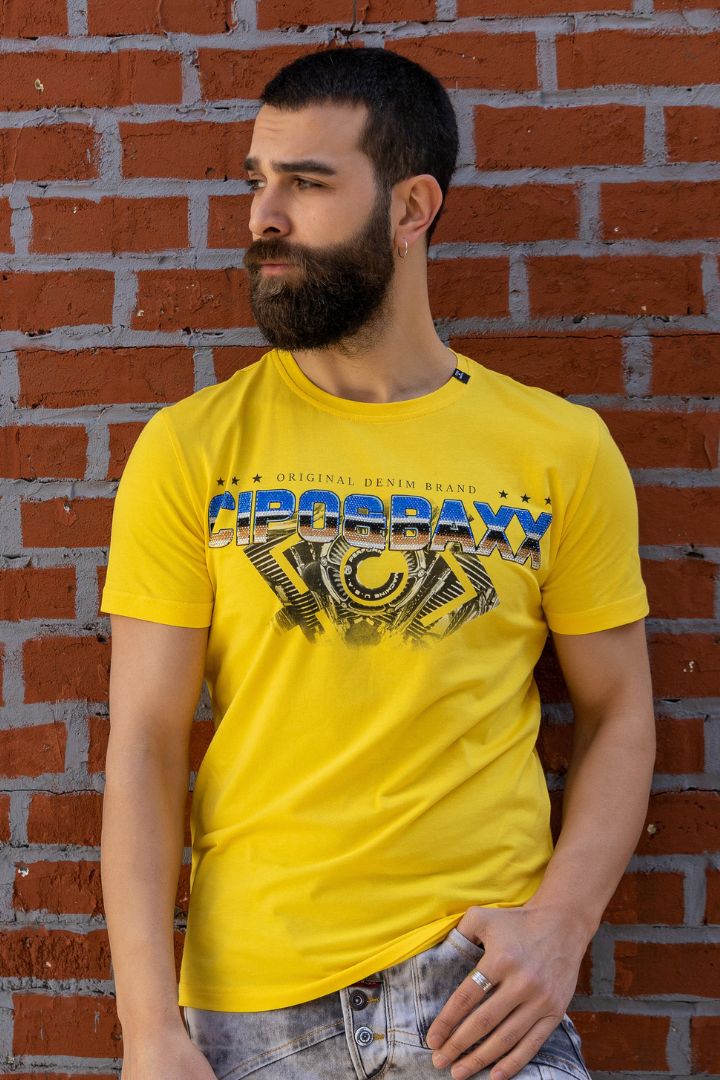 CT721 Men's T-shirt in extravagant look - brand print