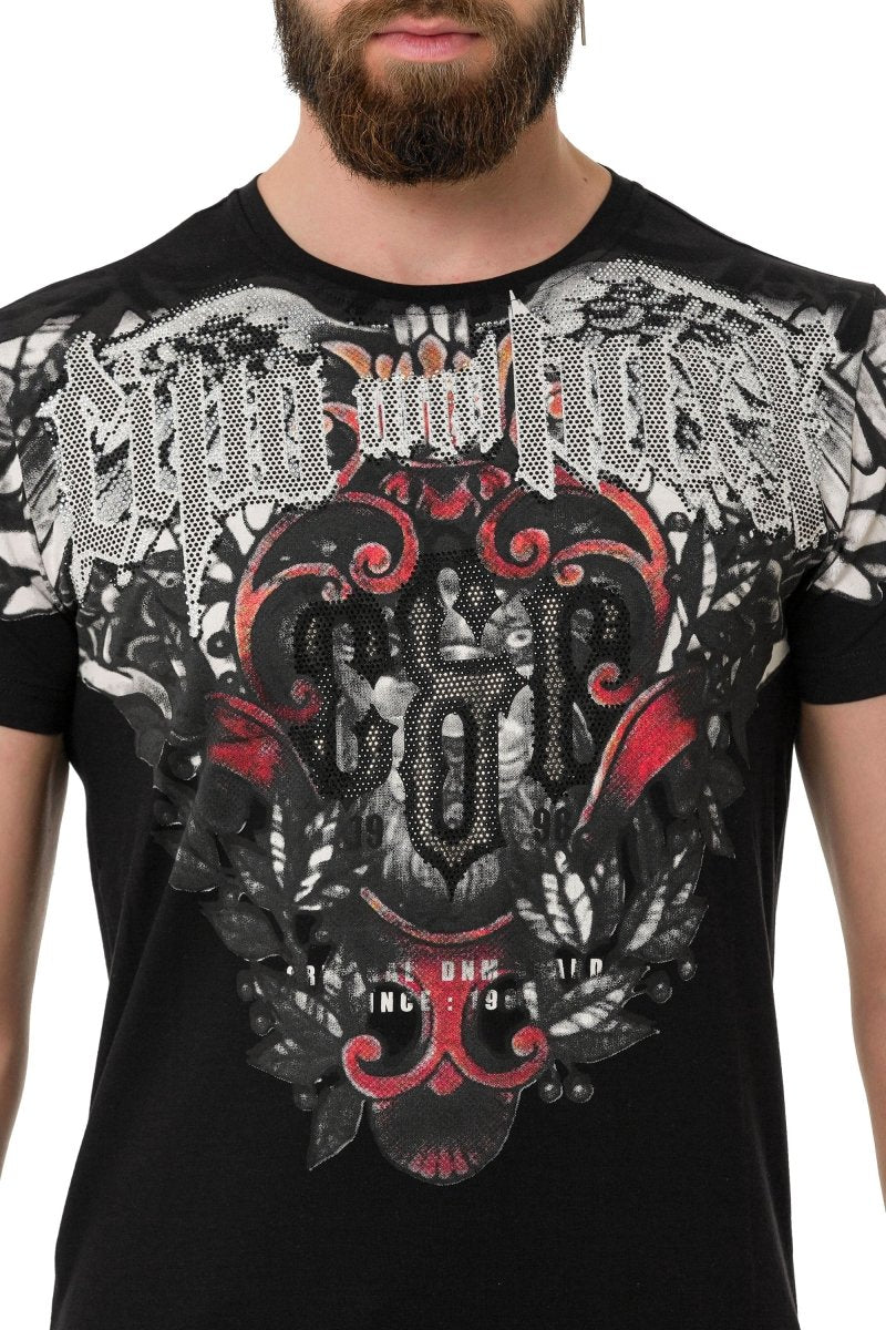 CT728 Men's T-shirt with cool brand print