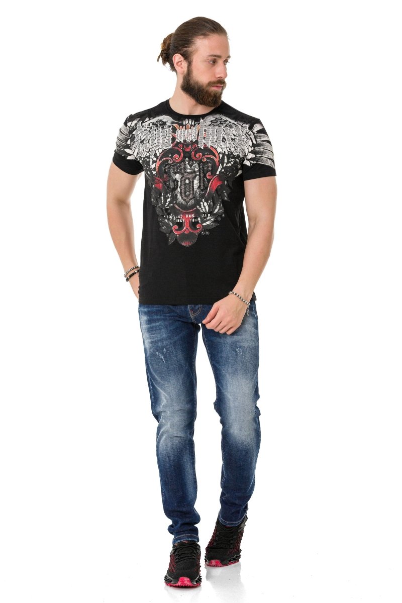 CT728 Men's T-shirt with cool brand print