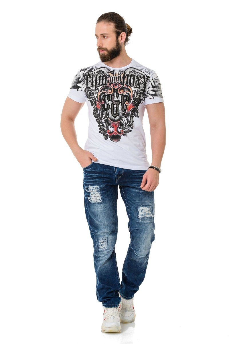 CT728 Men's T-shirt with cool brand print