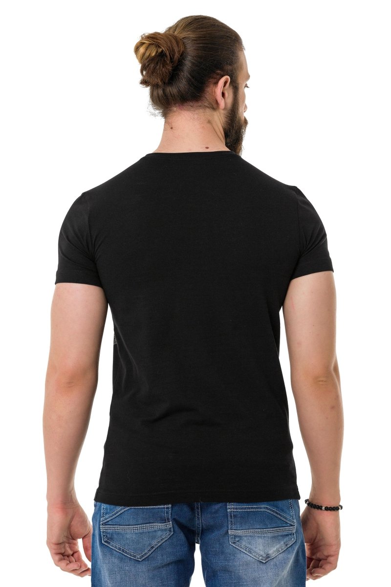 CT729 Men's T-shirt with stylish lion graphic print