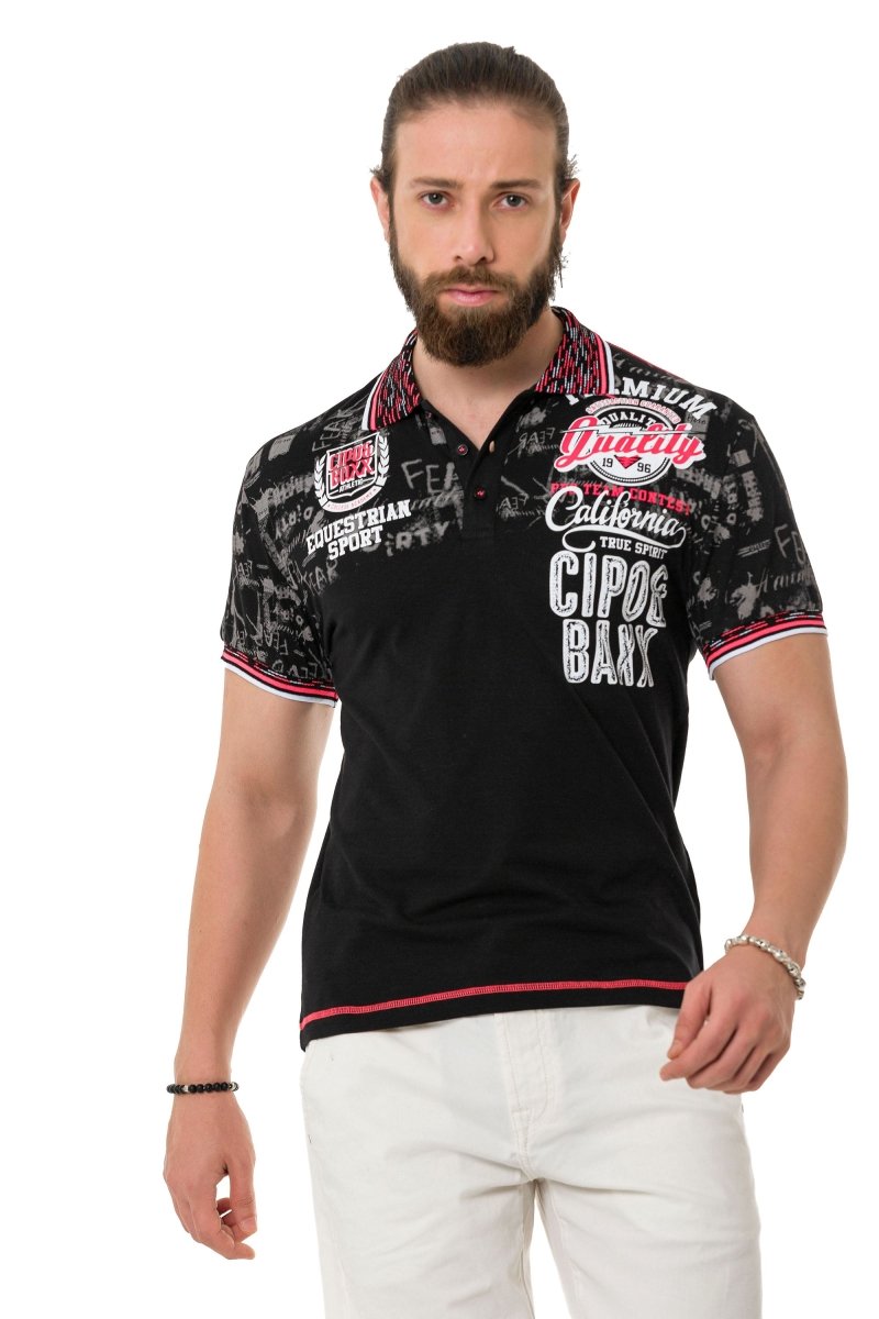 CT738 Men's Polo Shirt with Trendy Print