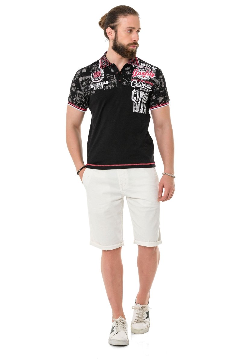 CT738 Men's Polo Shirt with Trendy Print