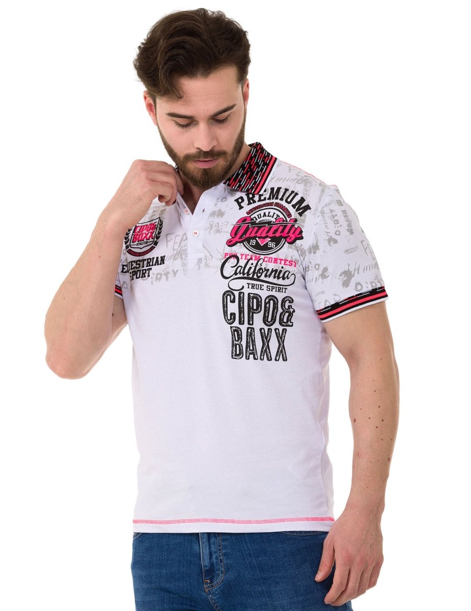 CT738 Men's Polo Shirt with Trendy Print