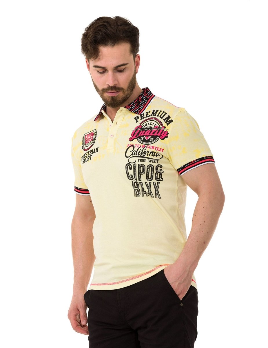 CT738 Men's Polo Shirt with Trendy Print