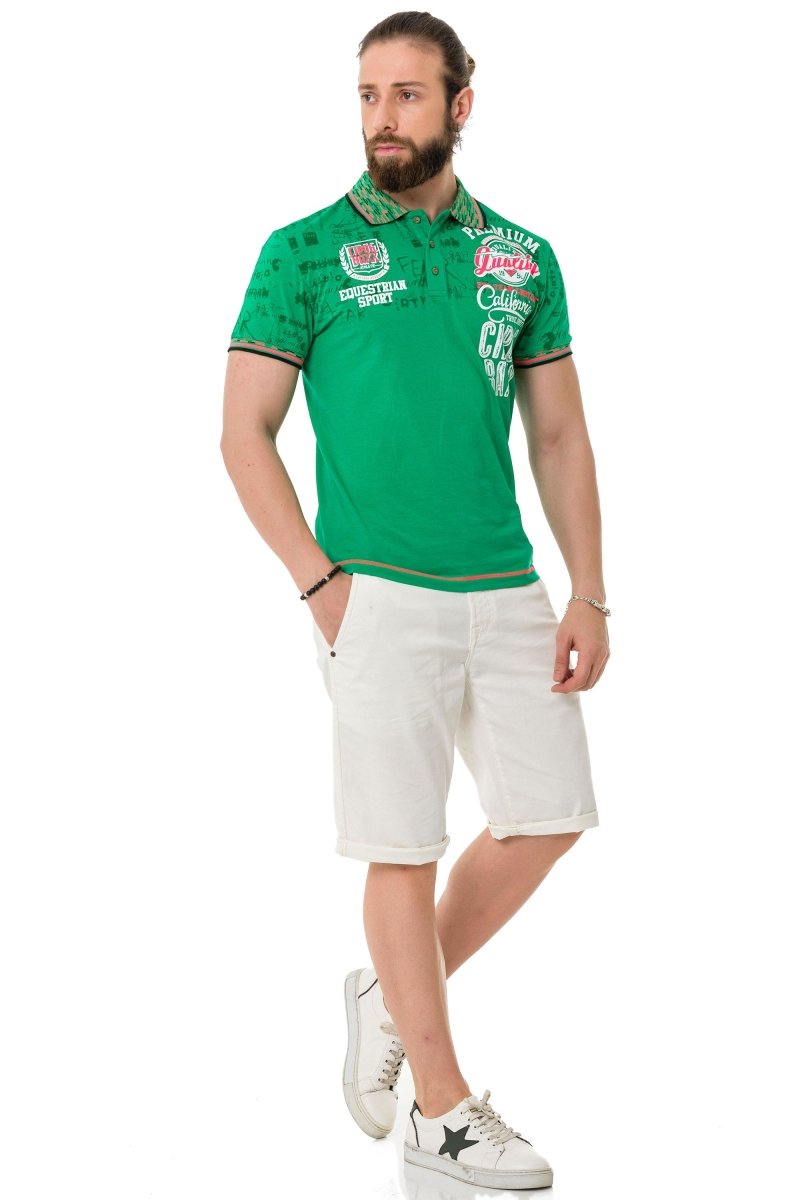 CT738 Men's Polo Shirt with Trendy Print