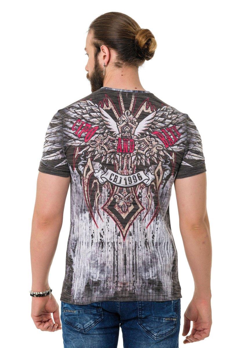 CT746 Men's T-Shirt Wing Cross with laser print