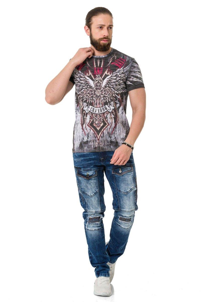 CT746 Men's T-Shirt Wing Cross with laser print